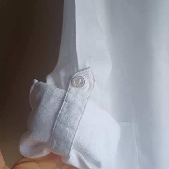 FOR CYNTHIA 100%LINEN BLOUSE - Picture 5 of 7